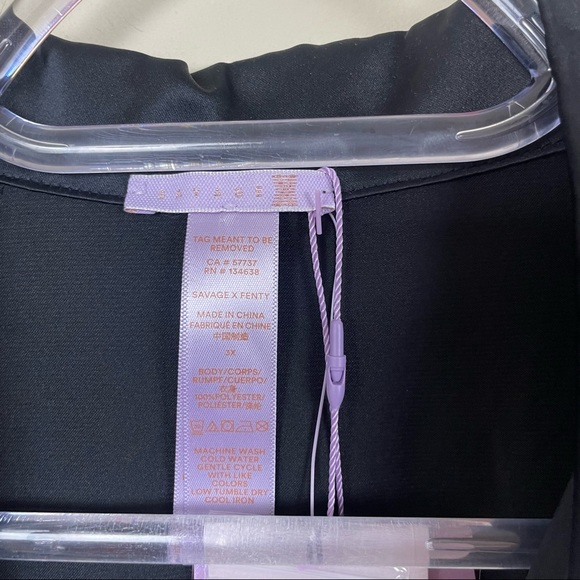 Savage x Fenty Rihanna Black Satin Pajama Set Size 3X - Picture 6 of 13